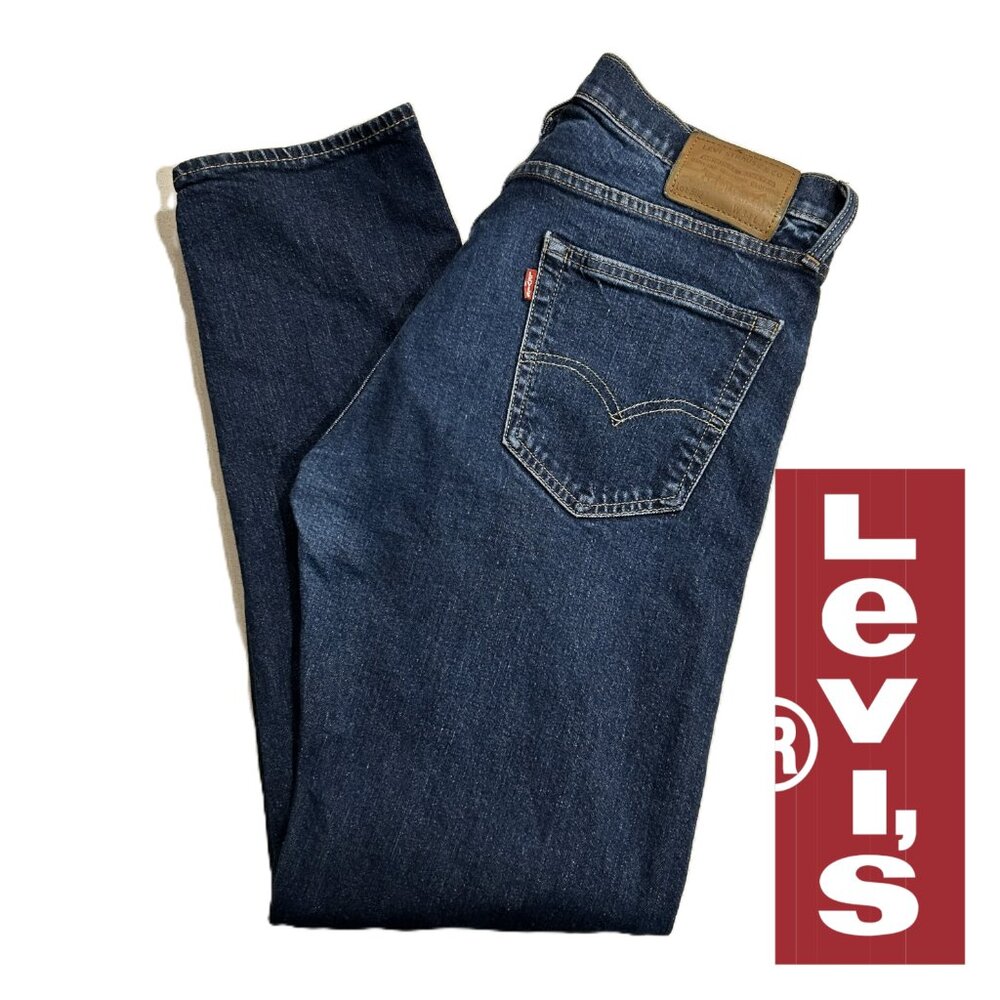 Men's Levi's 502 Taper Fit 34x34 Dark Wash - Stretch - Picture 1 of 14